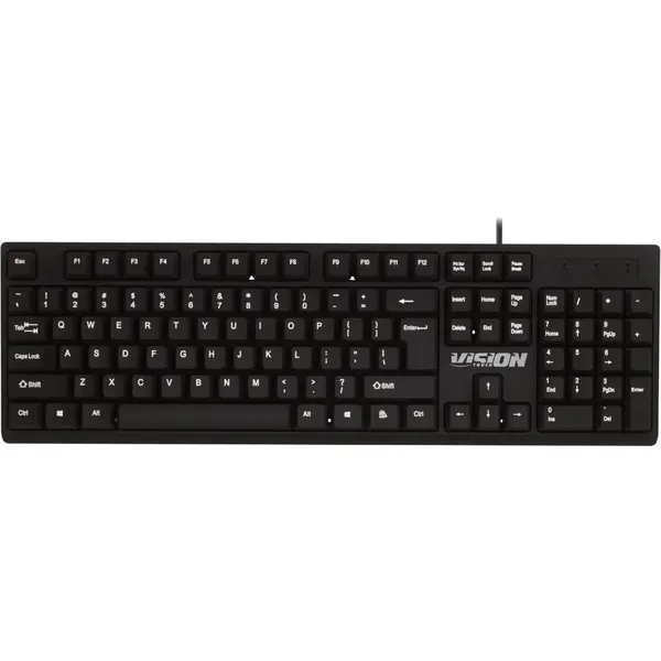 Tastatura cu fir Vision Touch VKEY01N, USB, Negru
