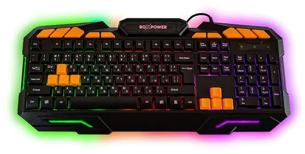 Tastatură de gaming Roxpower - G-8100 Gaming LED, negru