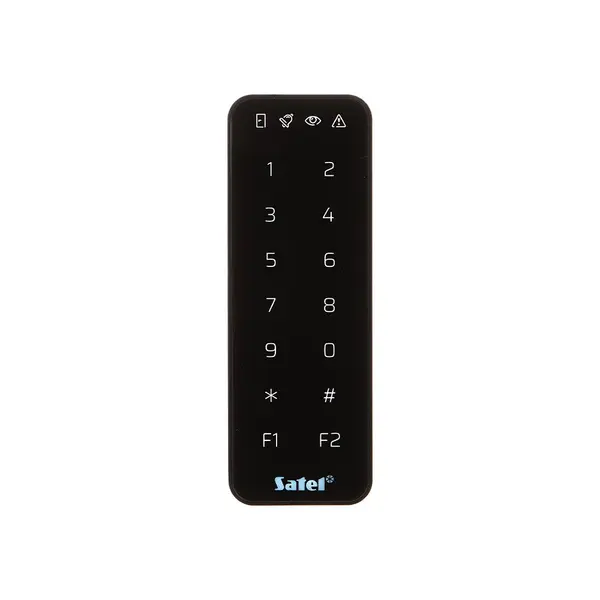 Tastatura de partitie cu cititor proximitate Satel Integra SO-MF5-B, Mifare, 13.56 MHz, cod PIN, card, buzzer, negru