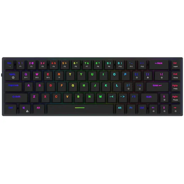 Tastatura Gaming Aqirys Agena, Wireless, Iluminare RGB, Negru