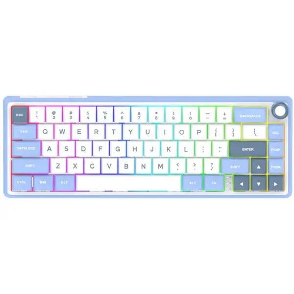 Tastatura gaming Aqirys Talitha, RGB, Mecanica, Jerrzi Sea Salt Mousse Switch, Alb