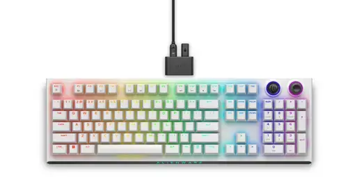 Tastatura Gaming Dell Alienware Tri-Mode, Wireless, USB (Alb)