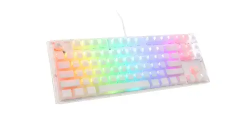 Tastatura Gaming Ducky One 3 Aura TKL, USB, iluminare RGB, Gateron Baby Kangaroo Switches (Alb)