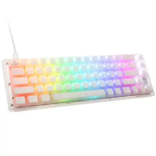 Tastatura Gaming Ducky One 3 Aura White SF, iluminare RGB, Wired, USB, Kailh Jellyfish Y (Alb)