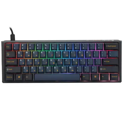 Tastatura Gaming Ducky One 3 Pro Mini Nazca Line, iluminare RGB, Wired, USB, Cherry MX2A Brown (Albastru/Negru)