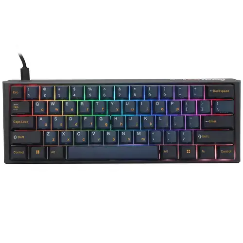 Tastatura Gaming Ducky One 3 Pro Mini Nazca Line, iluminare RGB, Wired, USB, Cherry MX2A Speed Silver (Negru/Albastru)