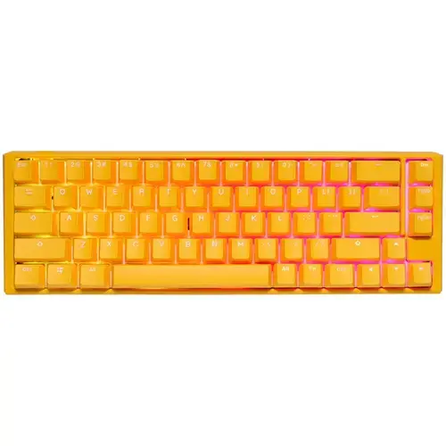 Tastatura gaming Ducky One 3 Yellow SF, iluminare RGB, switch-uri MX-Clear, Galben