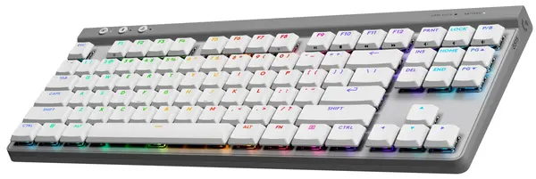 Tastatură gaming Logitech - G515 Lightspeed TKL, wireless, albă