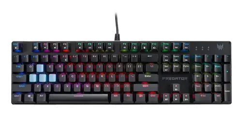 Tastatura Gaming Mecanica Acer Predator Aethon 303 GP.KBD11.048, USB, Layout US, 104 taste, Switch-uri Kailh Blue (Negru)