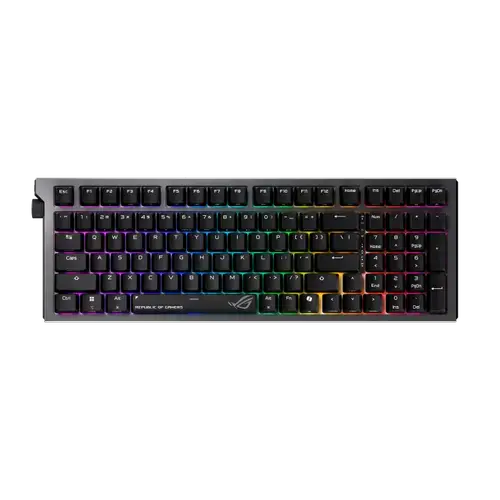 Tastatura Gaming Mecanica ASUS ROG Strix Morph 96 Wireless, USB + 2.4GHz + Bluetooth, RGB, Switch-uri ROG NX V2 (Negru)
