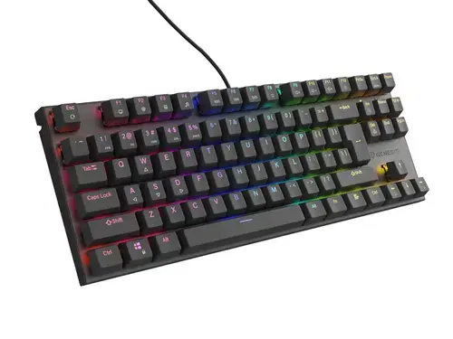 Tastatura Gaming Mecanica Genesis Thor 303 TKL, USB, Iluminare RGB, Layout US, Switch-uri Outemu Red (Negru)