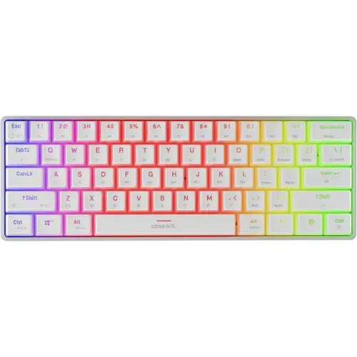 Tastatura Gaming Mecanica Genesis THOR 660 G2 RGB Gateron Brown Switch, Bluetooth/USB, layout US (Alb)