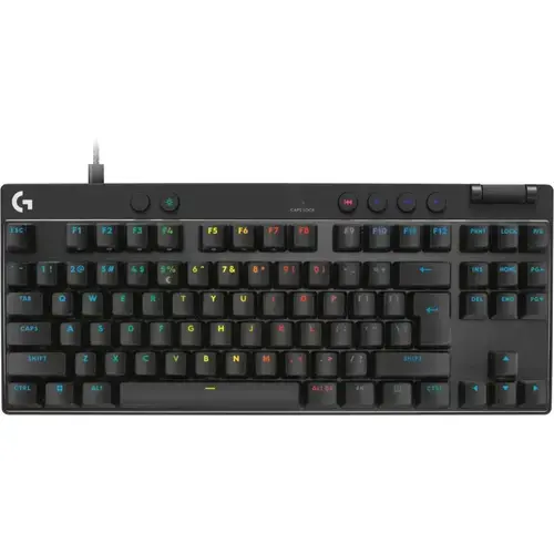 Tastatura Gaming Mecanica Logitech G PRO X TKL Rapid Pink Magnetic Analog Switch, USB, iluminare RGB (Negru)