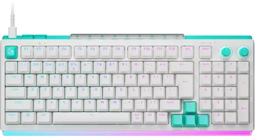 Tastatura Gaming Mecanica Logitech G512 X 98 TMR, USB, Iluminare RGB, Layout US International (Alb)