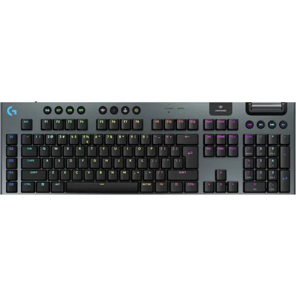 Tastatura gaming mecanica Logitech G915 X LightSpeed, Wireless, Clicky Switch, Negru