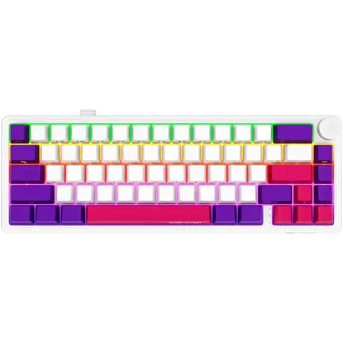 Tastatura Gaming Mecanica LORGAR KBP70MW, Wireless, Bluetooth 5.0, USB, EN layout (Alb)