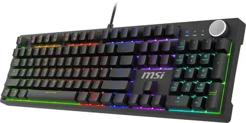 Tastatura Gaming Mecanica MSI FORGE GK320, USB, 9-Mode RGB, Switch-uri RED (Negru)