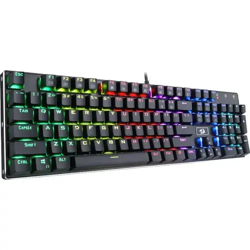 Tastatura gaming mecanica Redragon Devarajas, USB-C, iluminare RGB, switch-uri rosii, Negru