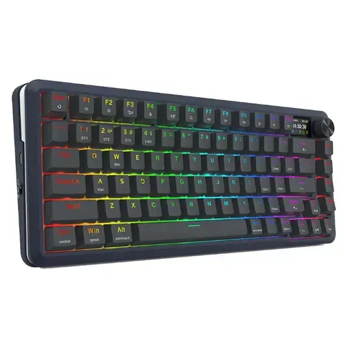 Tastatura Gaming mecanica Redragon Flekact Pro, Bluetooth, Wireless iluminare RGB (Negru)
