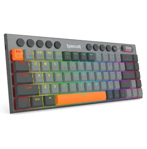 Tastatura gaming mecanica Redragon Horus SE, Wireless, Wired, Bluetooth iluminare RGB (Multicolor)