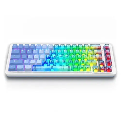 Tastatura gaming mecanica Redragon Nova Magnetic, iluminare RGB, USB Type-C, Alb