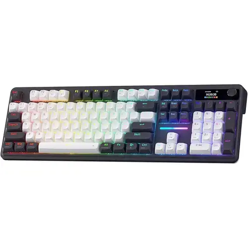 Tastatura gaming mecanica Redragon Terraflare Pro, USB Wireless/Bluetooth, iluminare RGB, Layout US, Negru