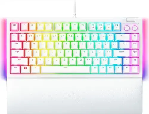 Tastatura gaming Razer BlackWidow V4 75%, USB, Iluminare RGB (Alb)