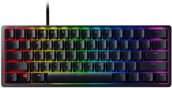 Tastatură gaming Razer - Huntsman Mini, Optical Purple, neagră