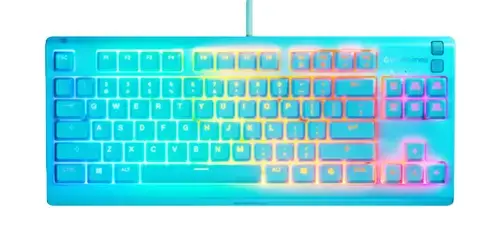 Tastatura Gaming SteelSeries Apex 3 TKL, USB, Iluminare RGB, Layout US, Switch-uri Whisper-Quiet (Albastru)