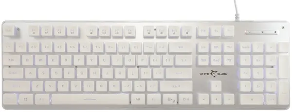 Tastatură gaming White Shark - TACHI, White LED, alb