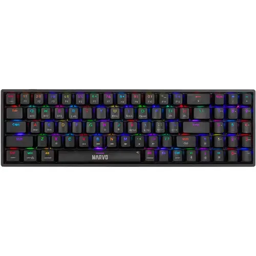 Tastatura Gaming Wireless Marvo KG956W RGB, Red Switch, Mecanica, Iluminare RGB, USB (Negru)