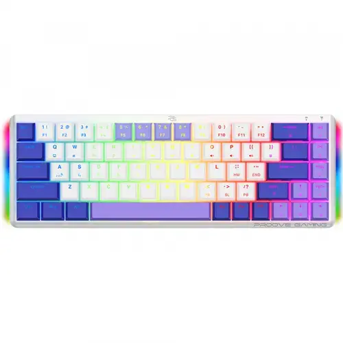 Tastatura Gaming Wireless Proove AFK, RGB, BT / Wi-Fi / Wired, 1.5m, Alb