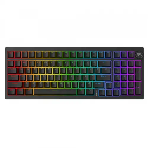 Tastatura Gaming Wireless Proove Slicker, RGB, BT / Wi-Fi / Wired, 1.8m, Negru