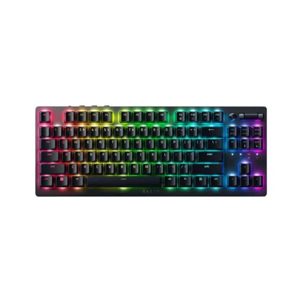 Tastatura gaming wireless Razer DeathStalker V2 Pro Tenkeyless, RGB LED, Bluetooth/Wireless/Type-C, Negru