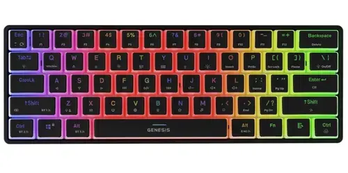 Tastatura Genesis Thor 660 G2, Wireless 2.4GHz, Bluetooth, Wired, iluminare RGB, Switch Gateron Red (Negru)