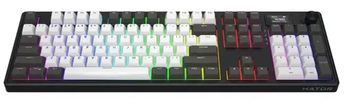 Tastatura Hator Skyfall 100 PRO, Wireless 2.4Ghz, iluminare RGB (Negru)