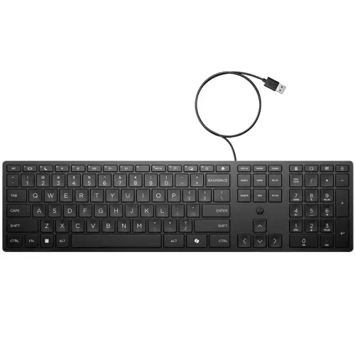 Tastatura HP 320K, Wired, USB, Layout US (Negru)
