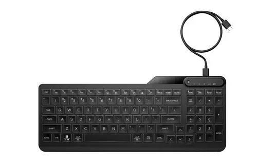 Tastatura HP 400 Backlit, Wired, USB-C/USB-A (Negru)