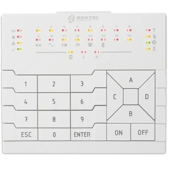 Tastatura LED, 32 caractere alfanumerice Bentel PREMIUM LED