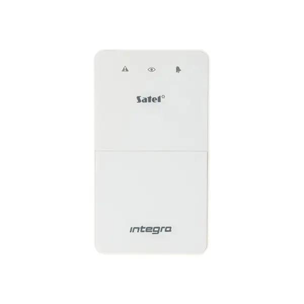 Tastatura LED de partitie Satel Integra INT-SF-W, 1 partitie, buzzer, alba