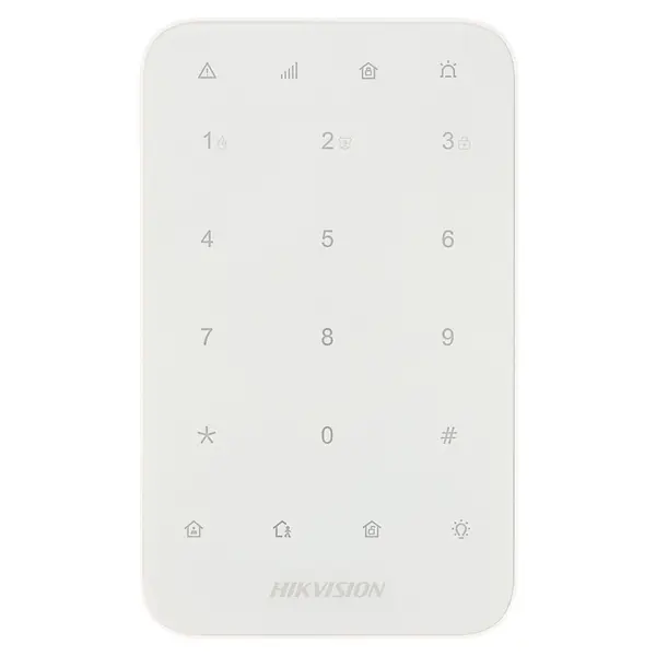Tastatura LED wireless Hikvision AX PRO DS-PK1-E-WE, autonomie 2 ani, 868 MHz, RF 1200 m