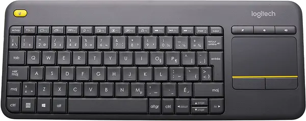 Tastatură Logitech - K400 Plus Touch, wireless, neagra