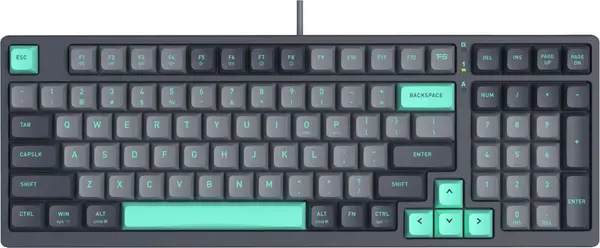 Tastatură mecanică A4Tech - Fstyler FS300 Panda Rock, FS Mechanical, LED, negru/gri