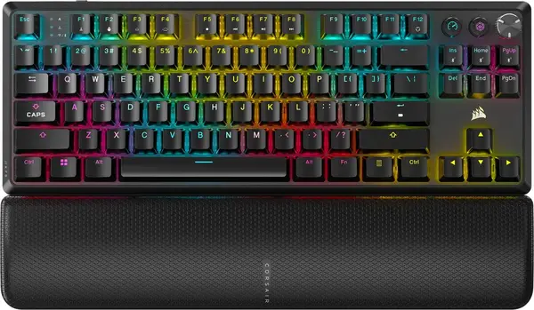 Tastatură mecanică Corsair - K70 Core TKL RGB, wireless, MLX Red, negru