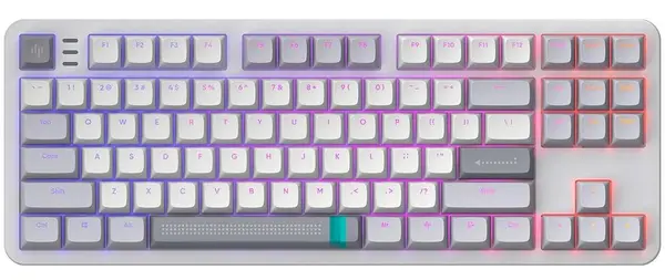 Tastatură mecanică Dark Project - ALU87A Daylight, G3MS Zircon Speed, RGB, gri/albă