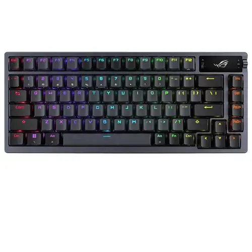 Tastatura mecanica gaming Asus ROG Azoth PBT NX Red, iluminare RGB, Bluetooth/USB (Negru)