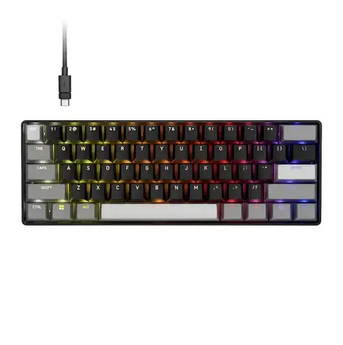 Tastatura mecanica gaming Corsair CLIPPER PRO MINI 60, MGX Hyperdrive Core Hall Effect Switches, compatibila PC/MAC/PS/XBOX, 8K hyper-polling, IP57-rated (Negru)