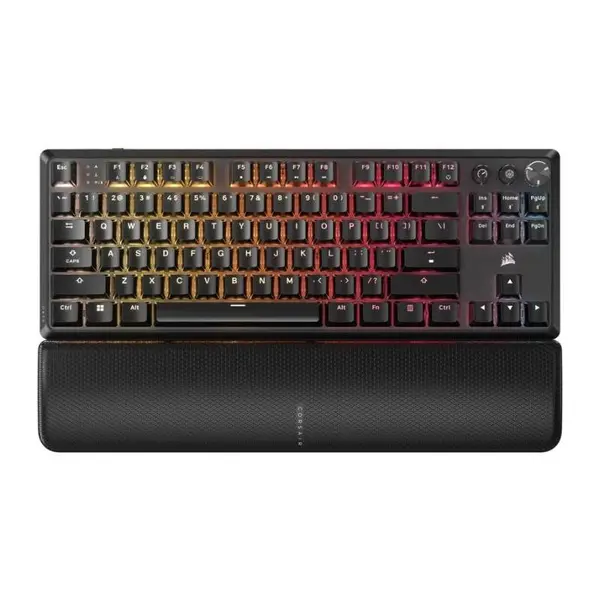 Tastatura mecanica gaming Corsair K70 CORE TKL, Wireless, RGB, Negru