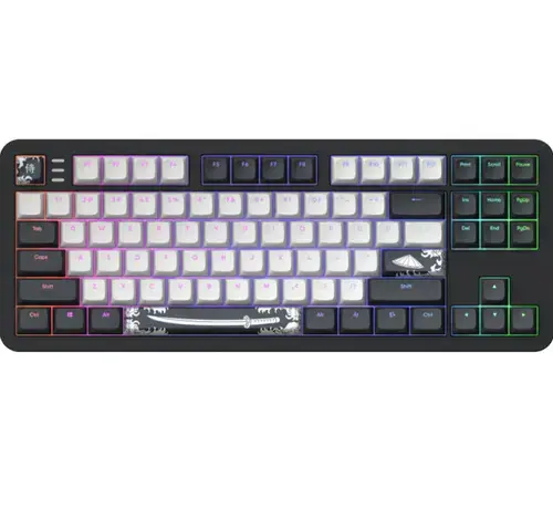 Tastatura Mecanica Gaming Dark Project ALU87B, Wired, USB, iluminare RGB (Multicolor)