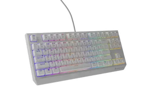 Tastatura Mecanica Gaming Genesis Thor 230 TKL, USB, Iluminare RGB, Switch-uri Outemu Brown (Alb)